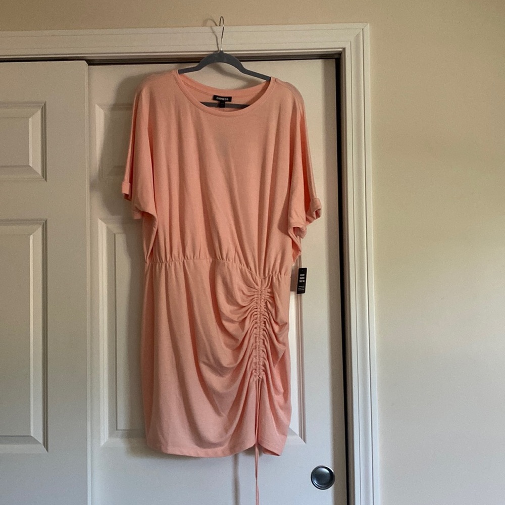 Pink express knee length dress size XL